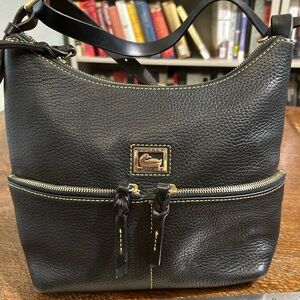 Dooney & Bourke Black Pebbled Leather  Shoulder Bag